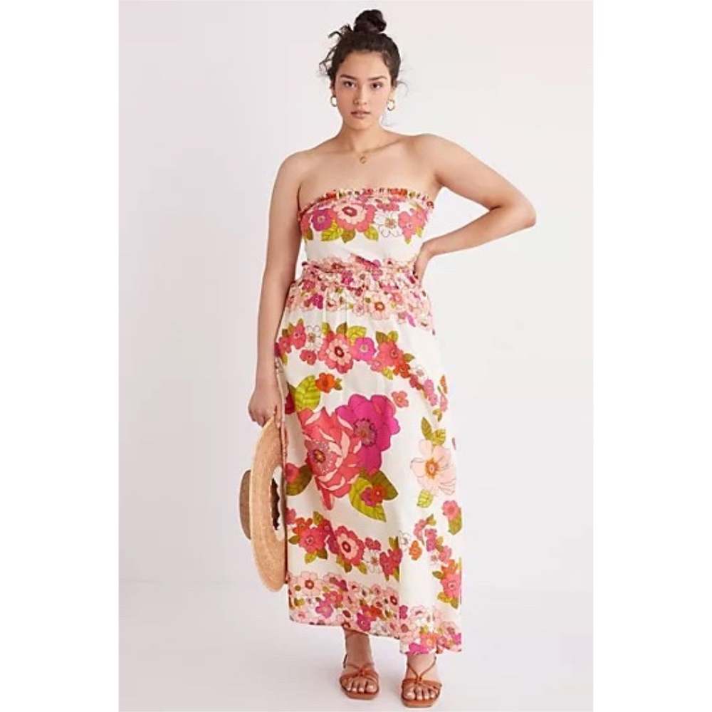 Love The Label | Floral 100% Cotton Briar Maxi Skirt + Tube Top Set | NWT - Picture 4 of 9